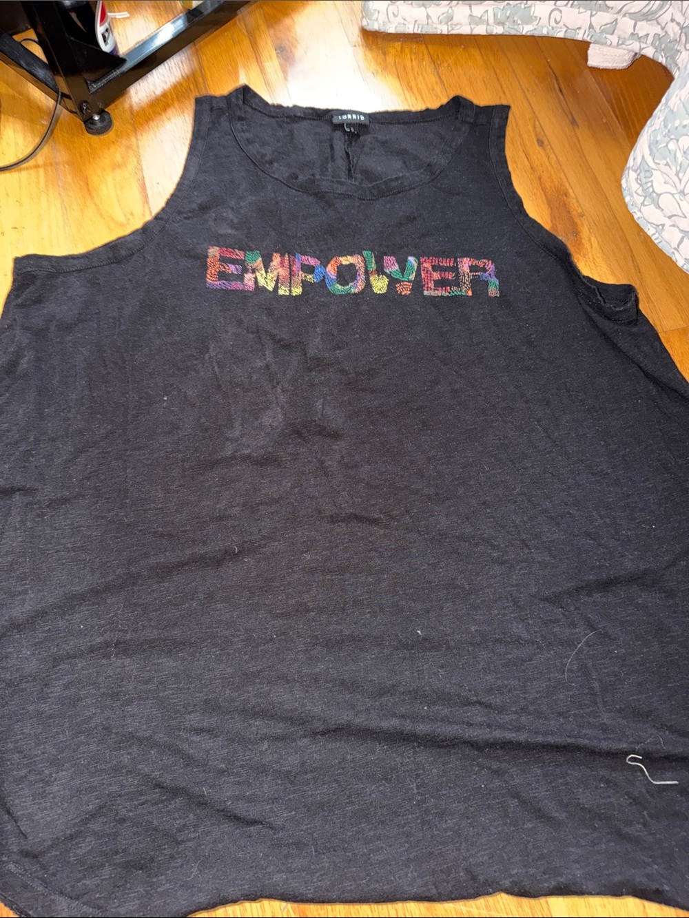 torrid Black Tank Top with Multicolor "EMPOWER" Graphic